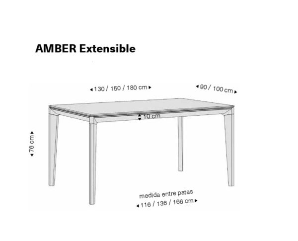 Mesa comedor Amber
